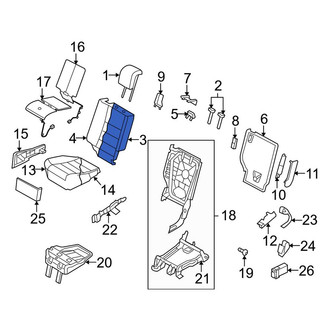 Land Rover OE - Rear Seat Back Cushion Cover