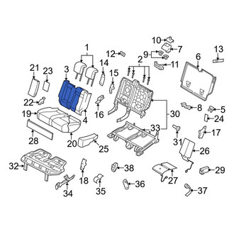 Land Rover OE - Rear Seat Back Cushion Cover