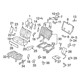 Land Rover OE - Seats & Tracks - Rear Seat Components (65% Seat)