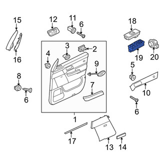 Land Rover OE - Front Left Door Window Switch
