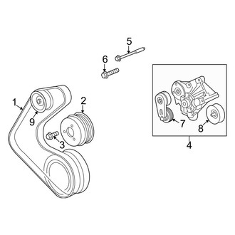 Land Rover OE - Cooling - Belts & Pulleys (Secondary), (E Engine VIN Character)