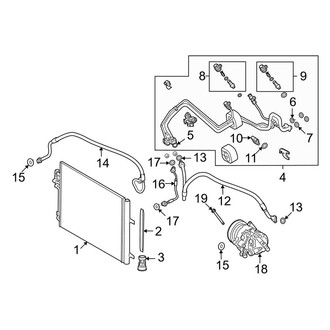 Land Rover OE - Air Conditioner & Heater - Condenser, Compressor & Lines