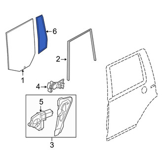 Land Rover OE - Right Vent Window Assembly