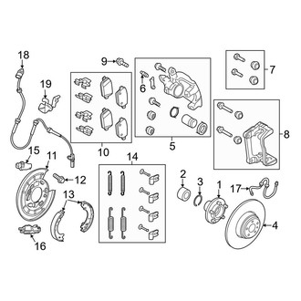 Land Rover OE - Rear Suspension - Brake Components