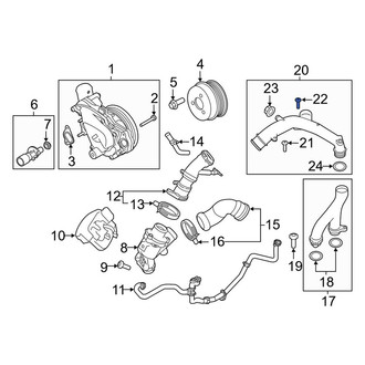 Land Rover OE - Cooling System Crossover Line Bolt