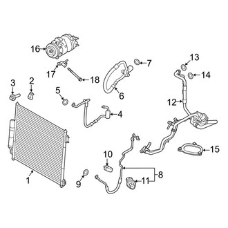 Land Rover OE - Air Conditioner & Heater - Condenser, Compressor & Lines (Autobiography Dynamic / HSE Dynamic / Supercharged / Supercharged Dynamic / SVR)