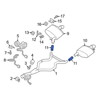 Land Rover OE - Exhaust Muffler Clamp