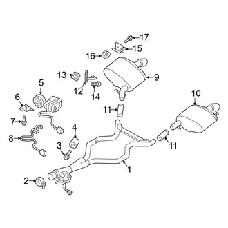 Land Rover OE - Exhaust System - Exhaust Components (Rear Section), (Diesel)
