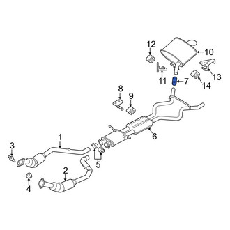 Land Rover OE - Rear Exhaust Muffler Clamp