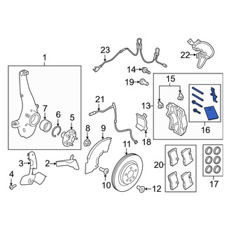 Land Rover OE - Disc Brake Caliper Hardware Kit