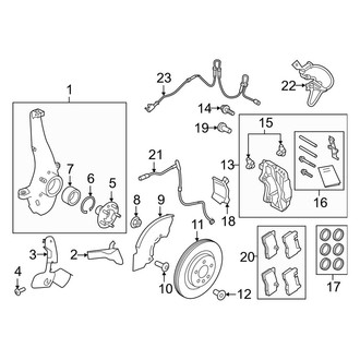 Land Rover OE - Front Suspension - Brake Components (Size 19)