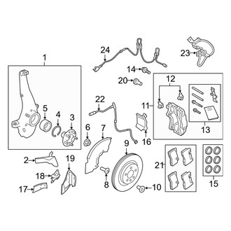 Land Rover OE - Front Suspension - Brake Components (5.0L)