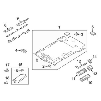 Land Rover OE - Roof - Interior Trim (W/O Panoramic Roof)