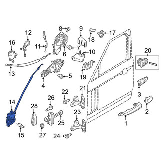Land Rover OE - Front Door Lock Actuator Motor
