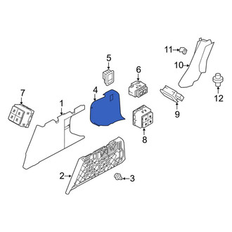 Land Rover OE - Rear Right Lower Rearward Interior Quarter Panel Trim Panel