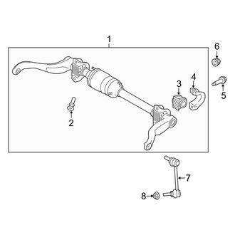 Land Rover OE - Rear Suspension - Stabilizer Bar & Components (With Active Stabilizer)
