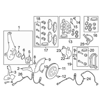 Land Rover OE - Front Suspension - Brake Components