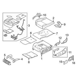 Land Rover OE - Seats & Tracks - Passenger Seat Components (Seat Cushion Components, With Cooled Seats), (Autobiography / Autobiography Dynamic / HSE Dynamic / HSE Silver Edition / HST)