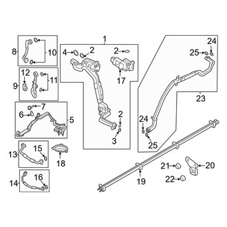 Land Rover OE - Air Conditioner & Heater - Rear A/C Lines (4 Zone A/C), (PLUG-IN HYBRID EV-GAS (PHEV))