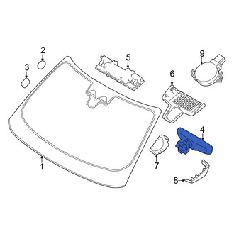 Land Rover OE - Front Inner Interior Rear View Mirror