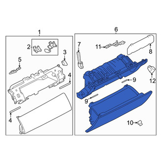 Land Rover OE - Front Lower Glove Box Assembly