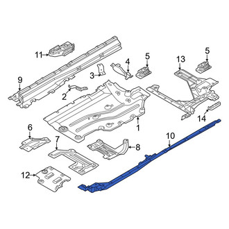 Land Rover OE - Front Left Floor Pan Splash Shield