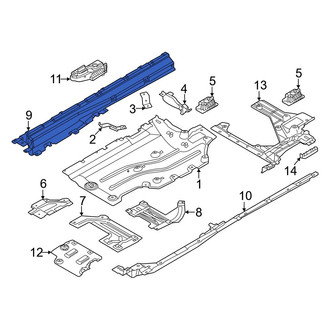 Land Rover OE - Front Right Floor Pan Splash Shield