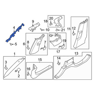 Land Rover OE - Right Body A-Pillar Trim Panel Bracket