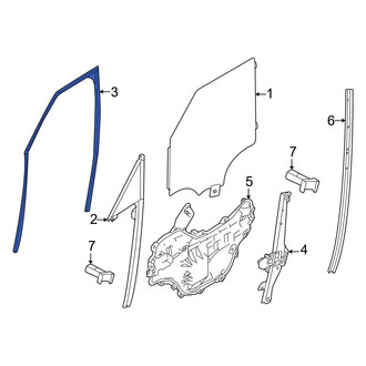 Land Rover OE - Front Right Window Channel