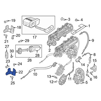 Land Rover OE - Front Left Lower Door Hinge