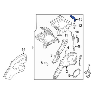 Land Rover OE - Left Tail Light Pocket Bracket