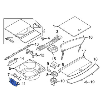 Land Rover OE - Left Lower Spare Tire Compartment Bracket