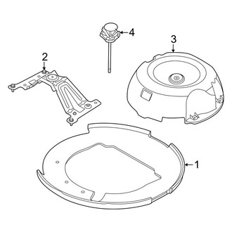 Land Rover OE - Rear Body & Floor - Interior Trim (Spare Wheel Carrier), (Gas / MILD HYBRID EV-GAS (MHEV))