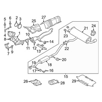 Land Rover OE - Exhaust System - Exhaust Components (W/O Convertible), (Autobiography / HSE / HSE Dynamic / Landmark Edition / SE / SE Premium 4 Doors)