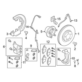 Land Rover OE - Front Suspension - Brake Components (18"), (Autobiography / HSE / HSE Dynamic / SE / SE Premium)