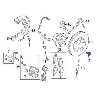 Land Rover OE - Disc Brake Rotor Bolt