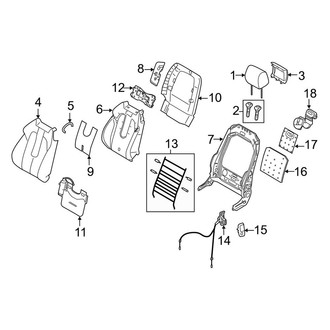 Land Rover OE - Seats & Tracks - Passenger Seat Components (Seat Back), (HSE Dynamic / SE Dynamic 2 Doors)