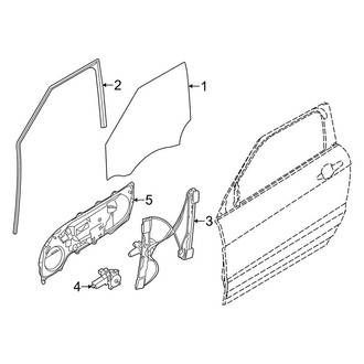 Land Rover OE - Front Door - Glass & Hardware (Dynamic / Pure 2 Doors)
