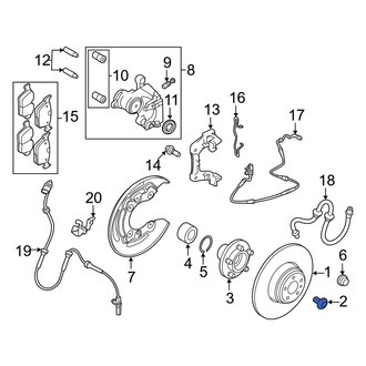 Land Rover OE - Rear Disc Brake Rotor Set Screw