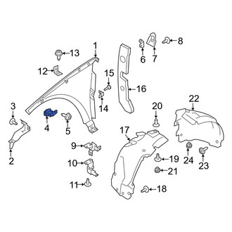 Land Rover OE - Left Inner Fender Bracket