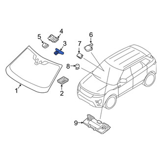 Land Rover OE - Front Interior Rear View Mirror