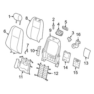 Land Rover OE - Seats & Tracks - Passenger Seat Components (Seat Back, W/O Seat Back Pocket)