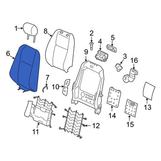 Land Rover OE - Front Left Seat Back Cushion Cover