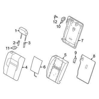 Land Rover OE - Seats & Tracks - Rear Seat Components (Right Side Seat, Back Components)