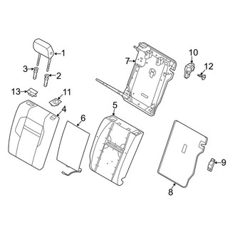 Land Rover OE - Seats & Tracks - Rear Seat Components (Left Side, Seat Back Components)