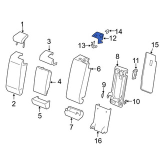 Land Rover OE - Rear Center Seat Latch Cover