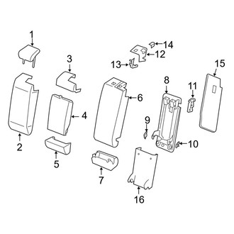 Land Rover OE - Seats & Tracks - Rear Seat Components (Center Armrest Components)