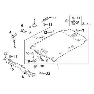 Land Rover OE - Roof - Interior Trim (W/O Panoramic), (HST / R-Dynamic S / R-Dynamic SE / S / SE)