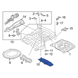 Land Rover OE - Rear Center Floor Pan Crossmember