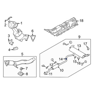 Land Rover OE - Exhaust Muffler Clamp